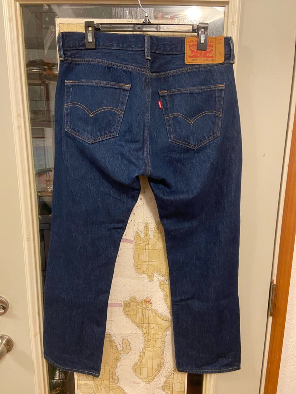 Levi's Men’s Dark Indigo Straight Jeans